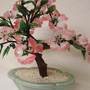 Pink ceramic lotus tree