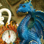 Blue dragon clock
